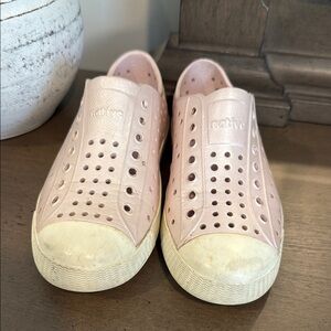 Native Pink and Cream Slip-On Sneakers